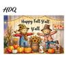 Indoor Outdoor Holiday Party Supplies 70 x 45 Inch Fall Pumpkin Backdrop Autumn Harvest Gnome Reusable Thanksgiving Banner for Home Scarecrow