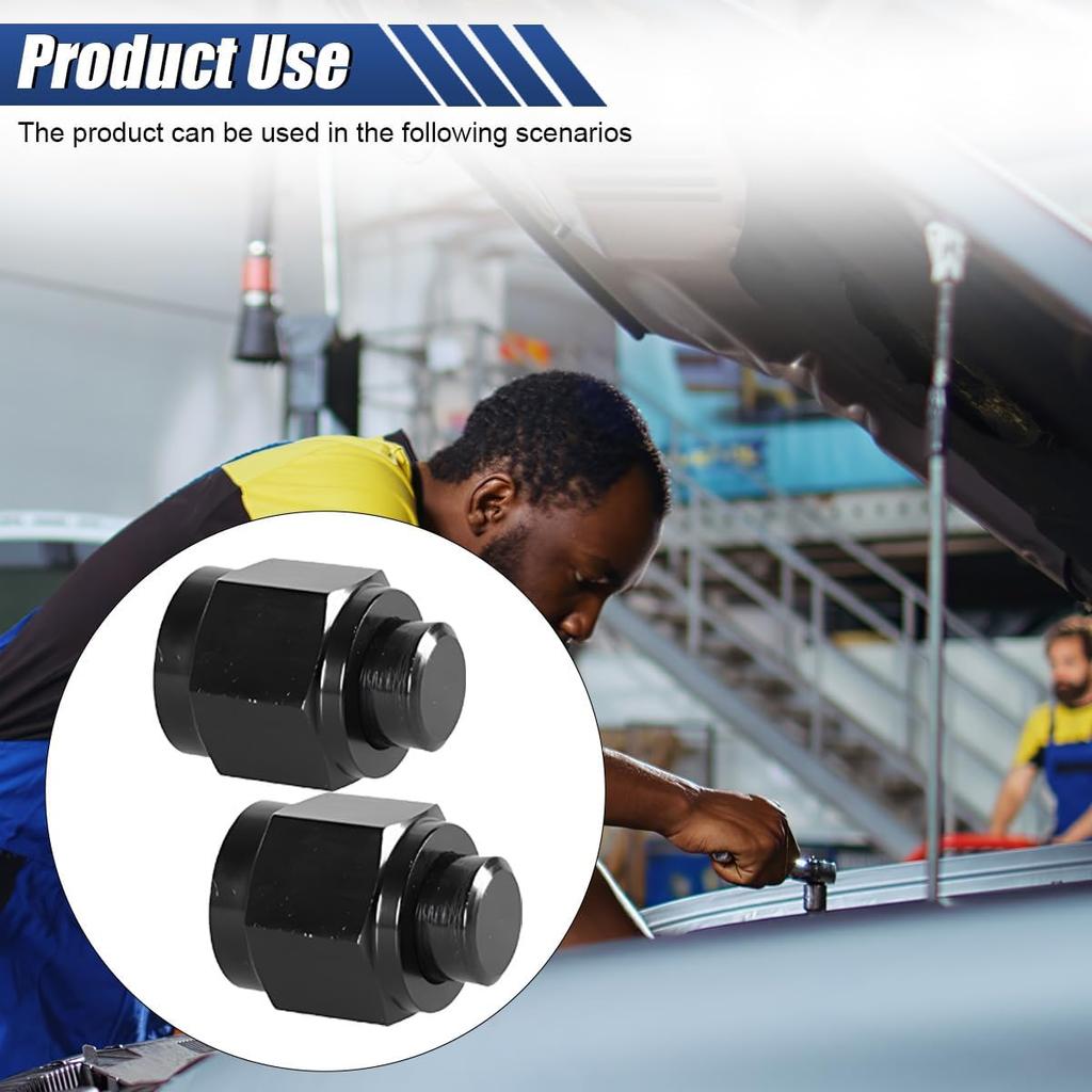 2PCS 6AN Female Flare Cap Block off Fitting Plug, Aluminum Swivel Hex Head Female Flare Cap, Fuel Oil Line Nut Port Adapter, Universal Automotive