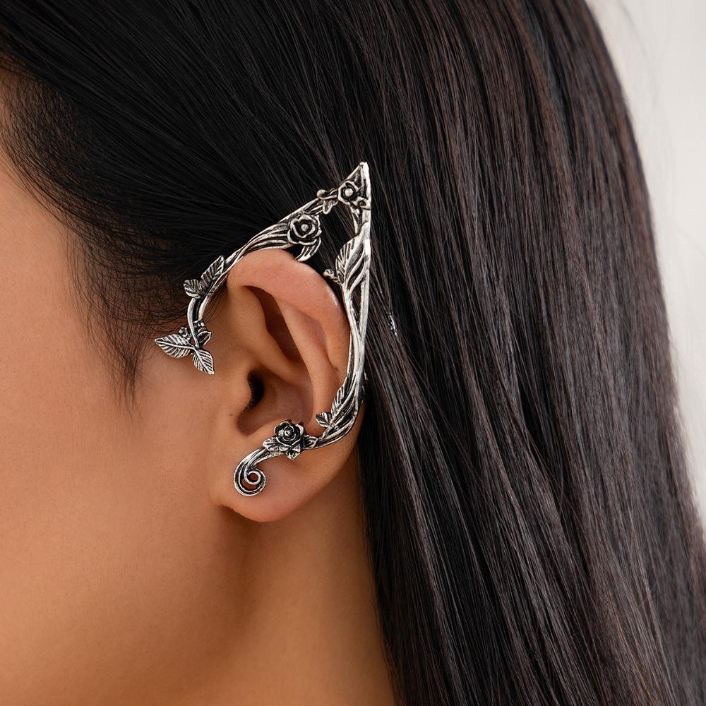 1Pair Goth Fairy Elf Ear Ear Studs Exquisite Ear Jewelry Trendy Women Earrings серебряный