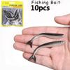10 sztuk Zachte Garnalen Worms Vis Lokken Siliconen Woblery Visgerei Jigging Maden Vissen Aas