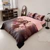 3pcs Virgin Mary Pink Printed Core Free Bedding Set Soft and Comfortable Dormitory Bedroom Multiple Sizes Machine Washable