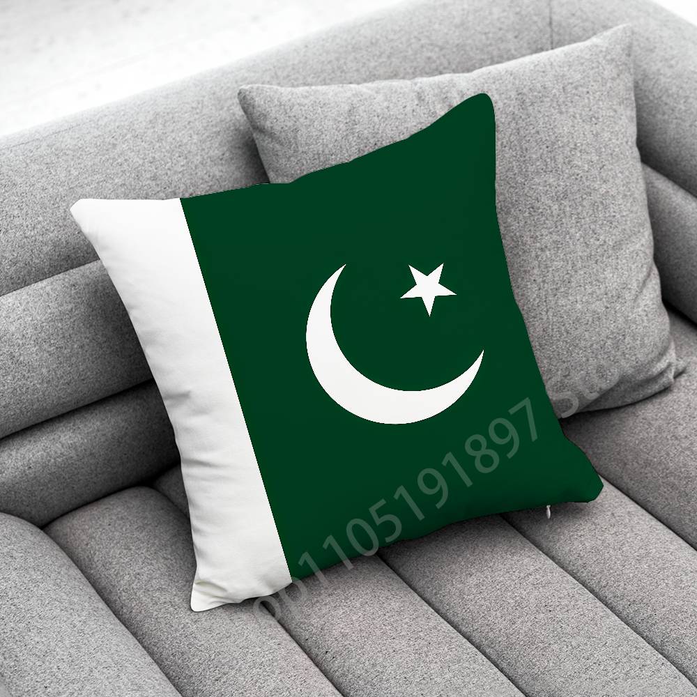 Pakistan Passport Map Flag Throw Pillow Case For 30cm 40cm 45*45cm 50cm 55cm Square Sofa Pillowcase Shell