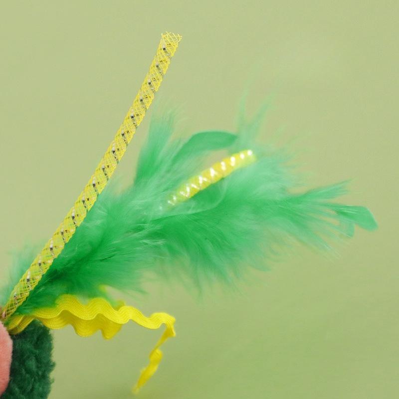 Katzen Kauspielzeug Plüsch Interaktiv Katzenminze Simulierte Wassermelone Feder Quietschendes Kätzchenspielzeug Bissfest Katze Katzenminze Spielzeug