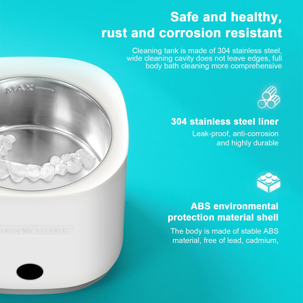 Aparat de curățare cu ultrasunete pentru proteze dentare Bretele invizibile Aparat ortodontic de curățare cu ultrasunete Vizualizați deschis