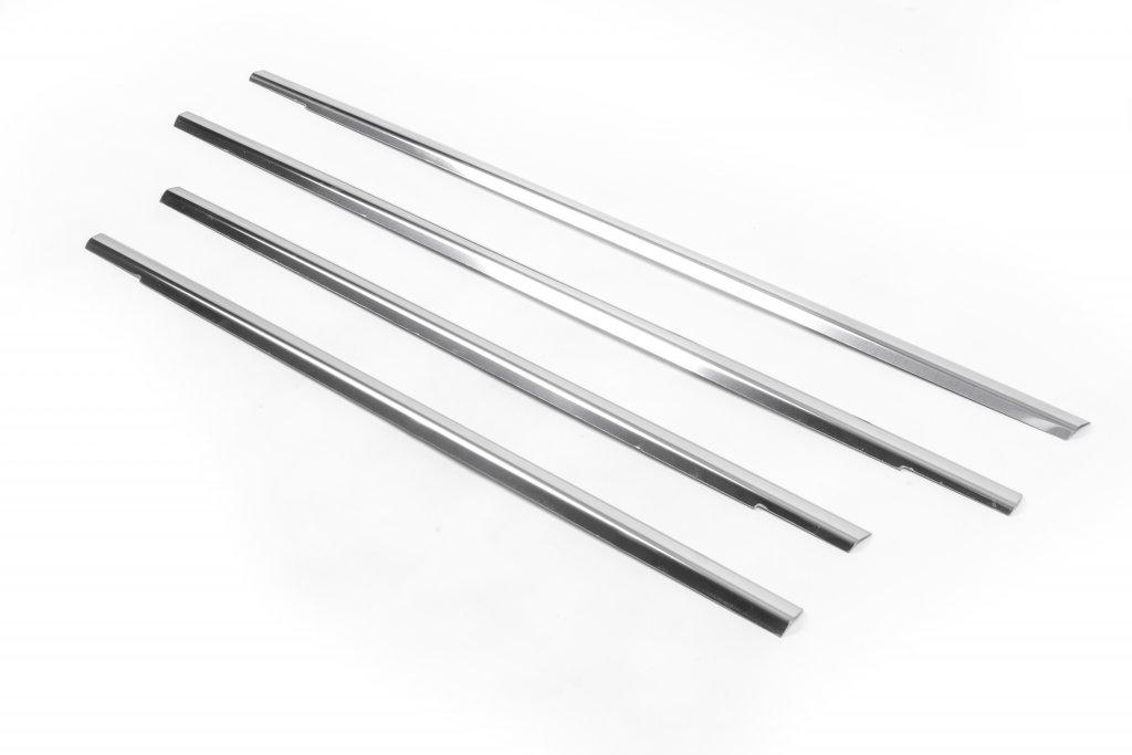 External Edging of Glasses (4 Pcs, Stainless Steel) OmsaLine - Italian Stainless Steel for Ford Focus II 2008-2011