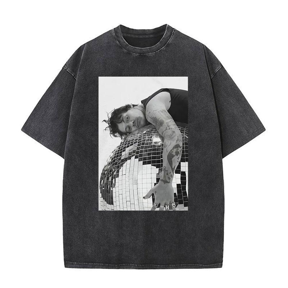 Kiss All The Time Disco Occasionally Tour Vintage Washed T Shirt Men Women High Quality Oversized Cotton Tshirt Streetwear