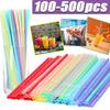 100-10000Pcs Food Grade Plastic Drinking Straws Multicolor Christmas Festive Party Wedding Bar Cocktail Beverage Straws