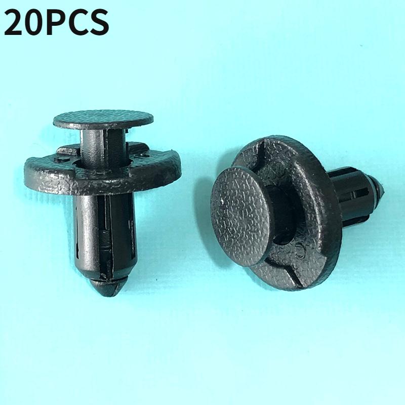 20/40Pcs 8mm Bumper Clips Push Fender Flare Fastener for Infiniti and Nissan Plastic Rivet Retainer Clips Push Fit Trim Clips 20pcs