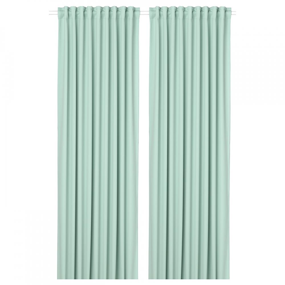 

IKEA MAJGULL Darkening curtains, 1 pair light green 145x250 cm