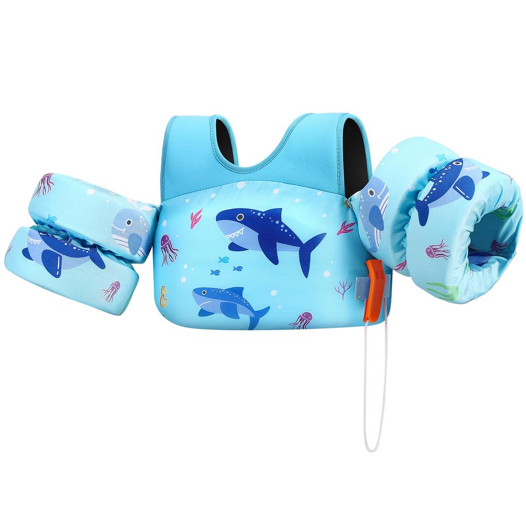 Kids Life Vest Children's Swimming Arm Float Whistle Child Lifejacket Swimsuit Foam Safety Swimming Pool Accessories for kayak