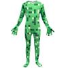 Kids Boys Girls Creeper Long Sleeves Jumpsuit Mask Headgear Sets Halloween Cosplay Costumes Role Play Outfit