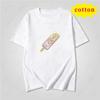 Summer Fresh Color Popsicle Handpainted Pattern Loose Casual Round Neck Short Sleeved Top