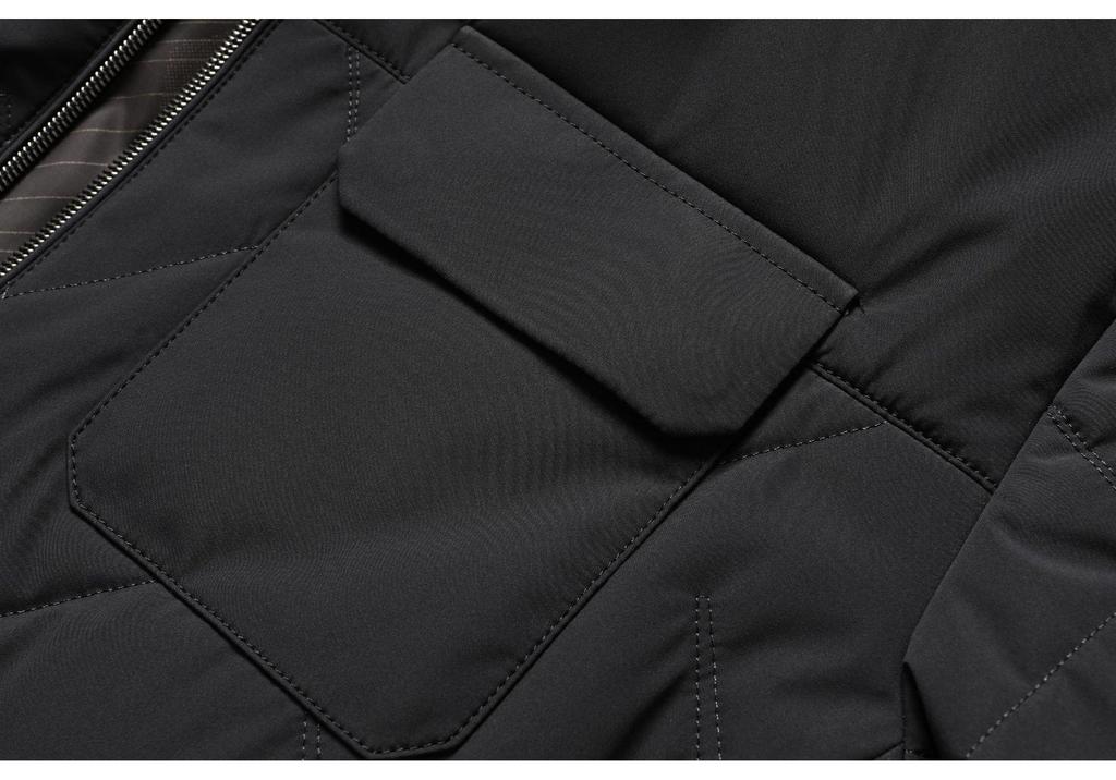 Men's Autumn/Winter Cotton Lapel Jacket - Casual, Warm, Loose Fit for Middle-Aged & Elderly
