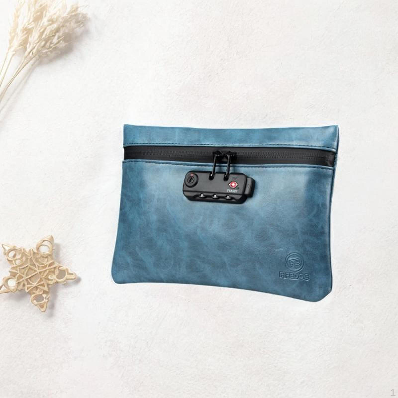 

Дорожній органайзер, що замикається, для чайних аксесуарів і кави синій