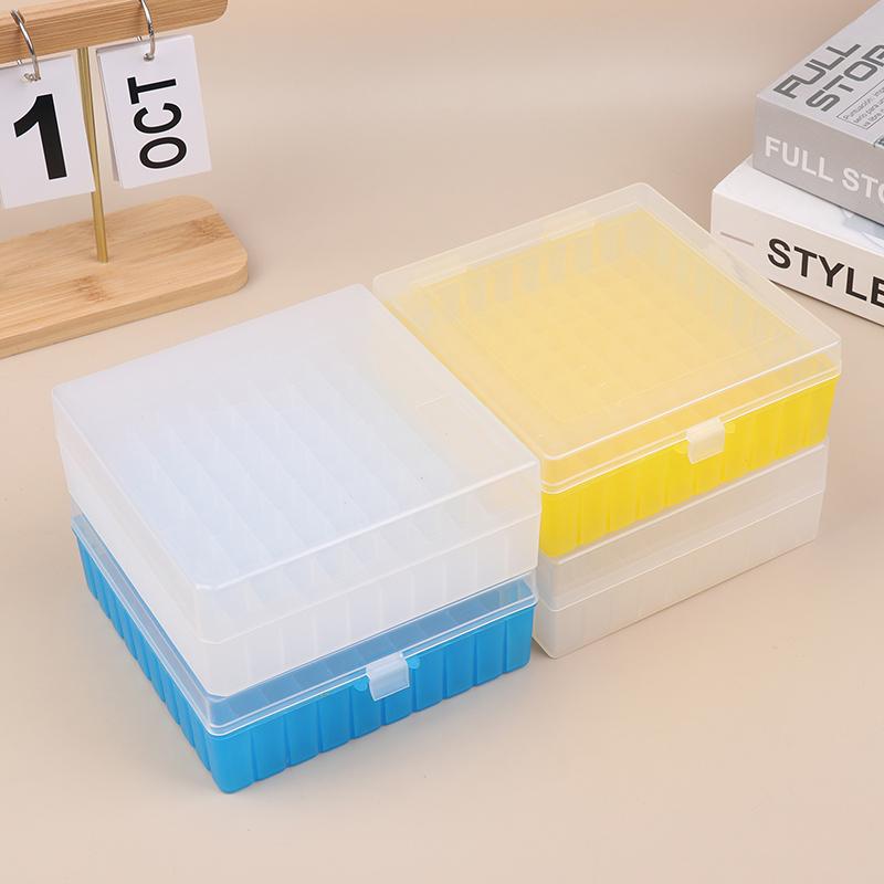 

For 2ml 1.5ml 1.8ml Cryopreservation Tube With Connection Cover 100 Holes Laboratory Plastic Tube Box Rack A3
