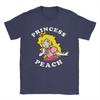 Unisexs Super Marios Princess Peach Big Character Portrait T Shirt Pure Cotton Clothes Short Sleeve O Neck Tees 6XL TShirts