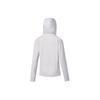 Saucony Solid Logo Casual Comfortable Knitted Hooded Jacket Women jackets Fog-White SC1249105A-WT08