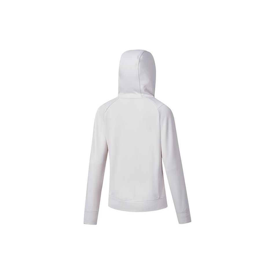 SAUCONY Solid Logo Casual Comfortable Knitted Hooded Jacket Women Jackets Fog-White SC1249105A-WT08