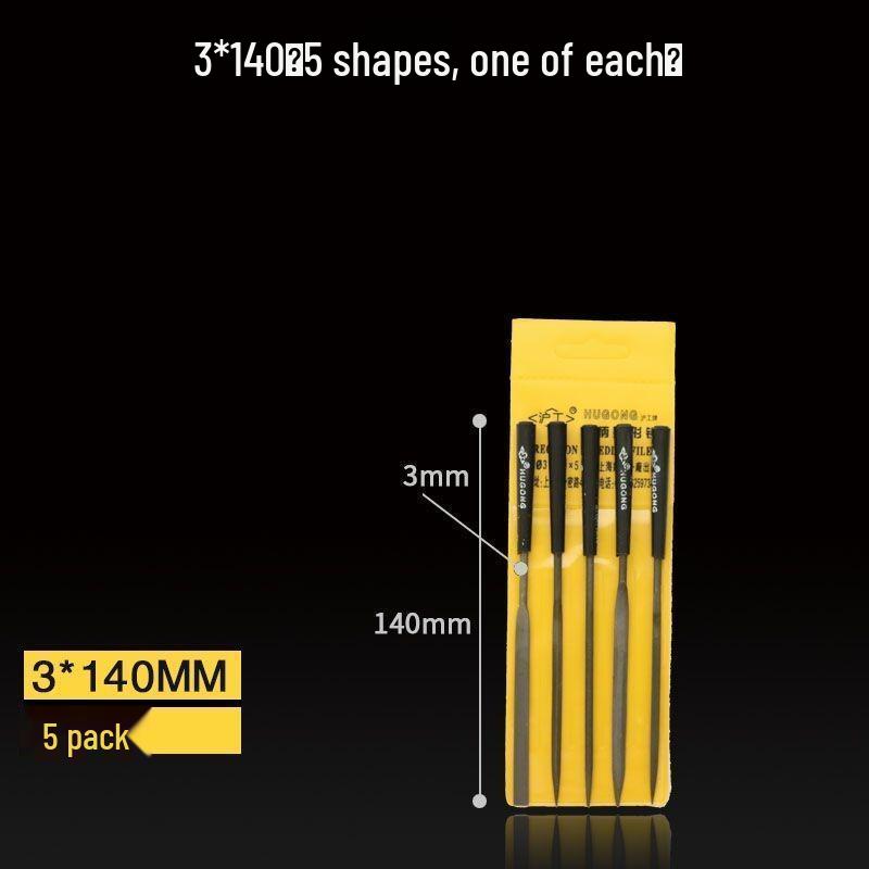 Diamond-Coated Assorted Woodworking and Metal Files Set: Flat, Half-Round, Triangular Shaping Tools