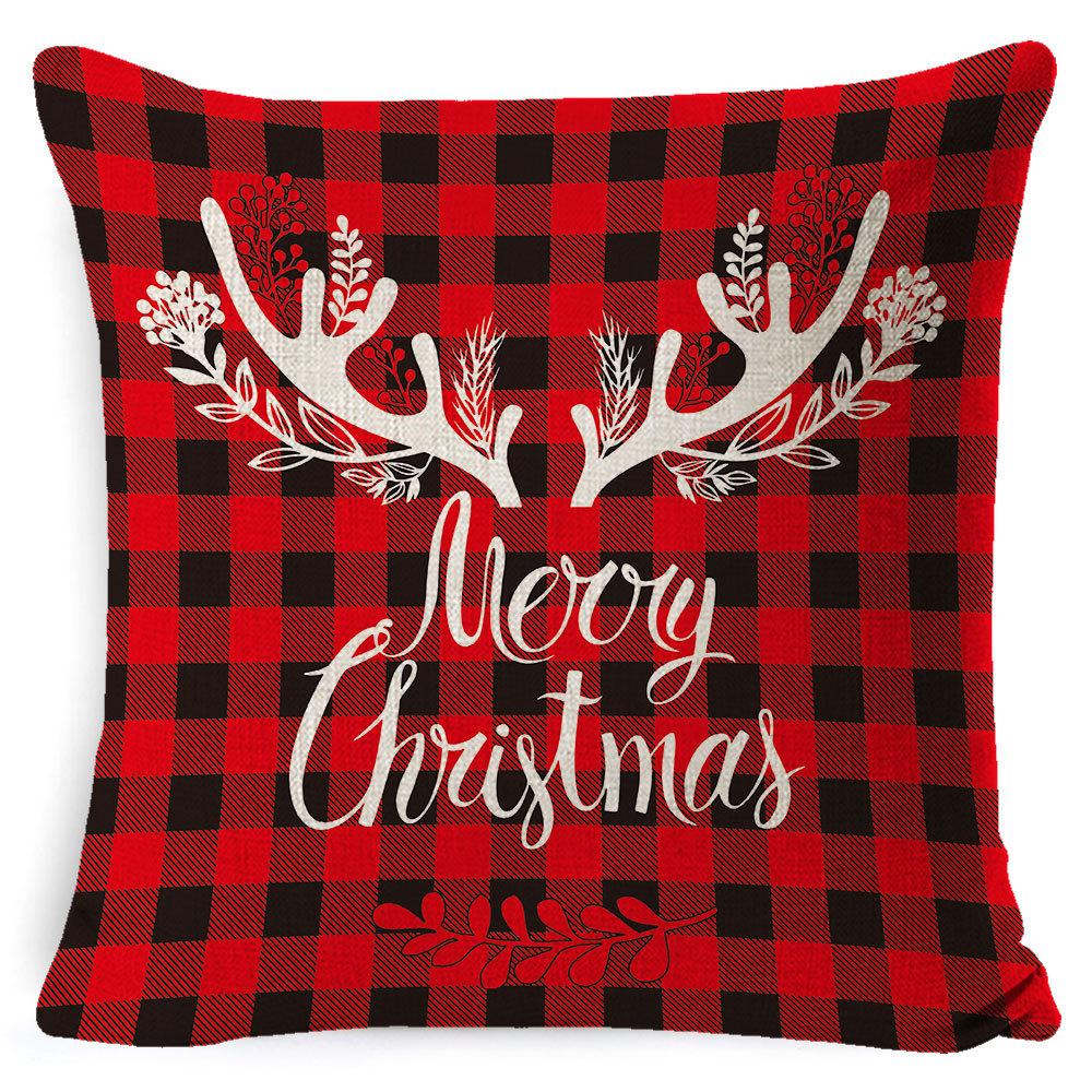 

Подушка на рождественскую тематику Современная простая наволочка Прикроватная подушка Поясничная подушка Офисная поясничная поддержка 45 * 45 pillowcase