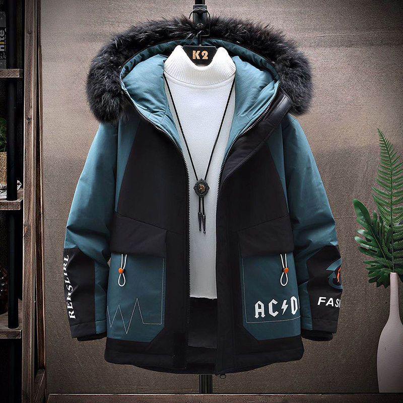 

2025 Корейский стиль Короткая молодежная мужская зимняя куртка с хлопковой подкладкой - Красивая, Утепленная, В наличии Large