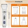 4-In-1 Pet Grooming Hair Shaver Low Noise Clippers Rechargeable Cordless Safe Dog Trimmer