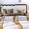 3Pcs Polyester Printed Floral Soft Beige-Friendly Duvet Cover Set, One Duvet Cover Plus Two Pillowcases, Suitable Christmas Gift