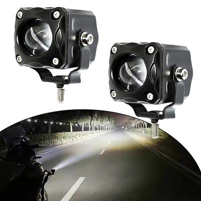 2pcs Universal Motorcycle LED Spotlight Headlight Fog Light 20W 5000 Lms LED Spotlights Dual Color White Yellow