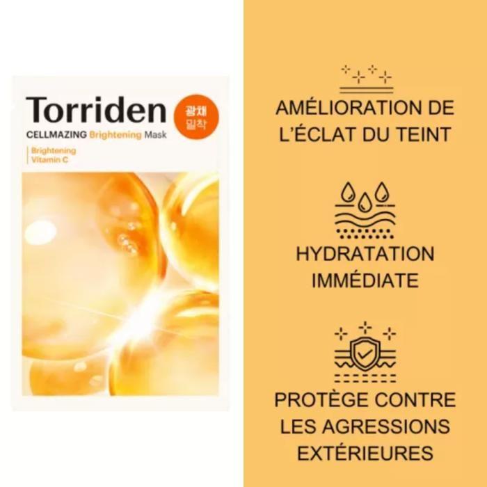 Torriden Masque en tissu éclaircissant à la vitamine C - 1 pièce