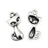 Charms Cat Pendants Heart Alloy Crafts For DIY Jewelry Making Accessories