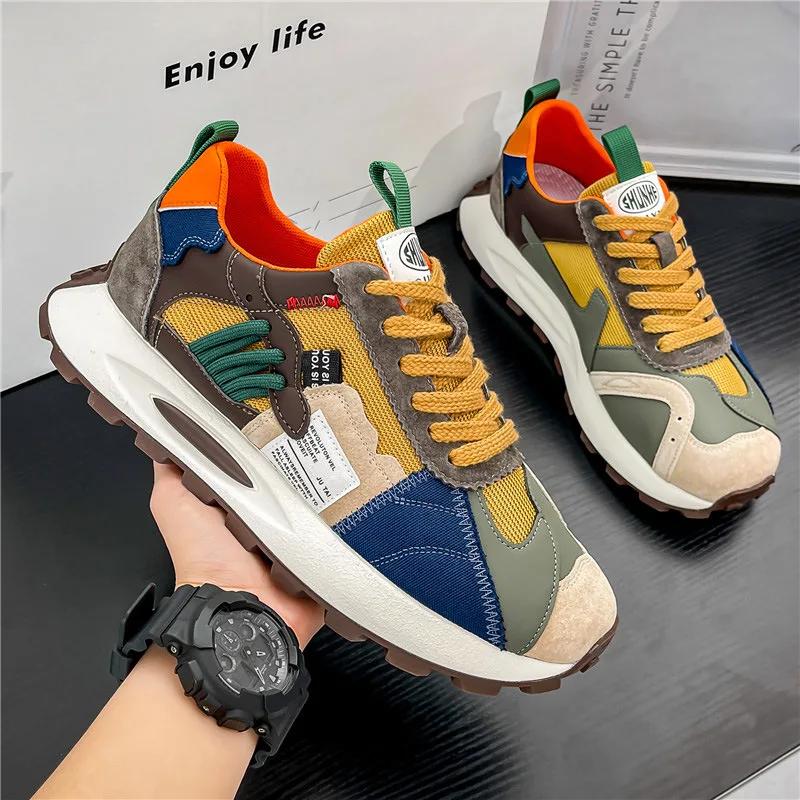 Brand Designer Men's Casual Shoes Fashion Platform Sneakers Outdoor Breathable Tennis Shoes for Men Jogging Sports Shoes