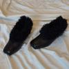 Sheepskin version~ New velvet warm fluffy shoes for women's inner height increase, flat bottom versatile square head comfortable leather shoes