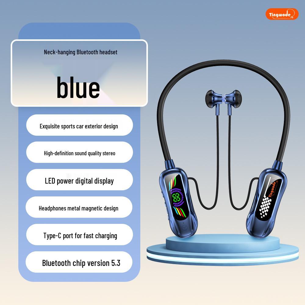 Top-Selling Neck-Hanging Wireless Headphones with HD Sound, Power Display, and Long Battery Life