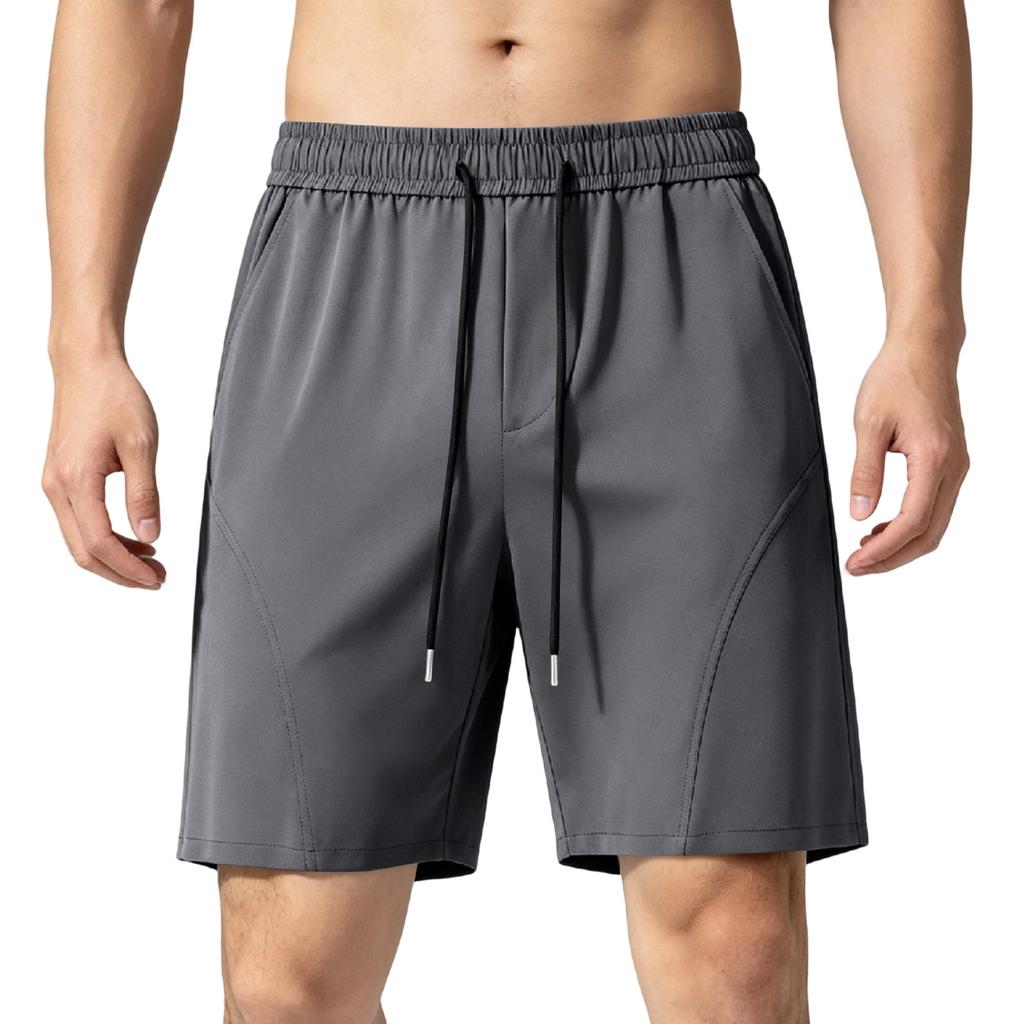 Men Athletic Shorts with Elastic Waistband Drawstring Pockets Lightweight Quick Dry Breathable Fabric for Sports Training Running Gym