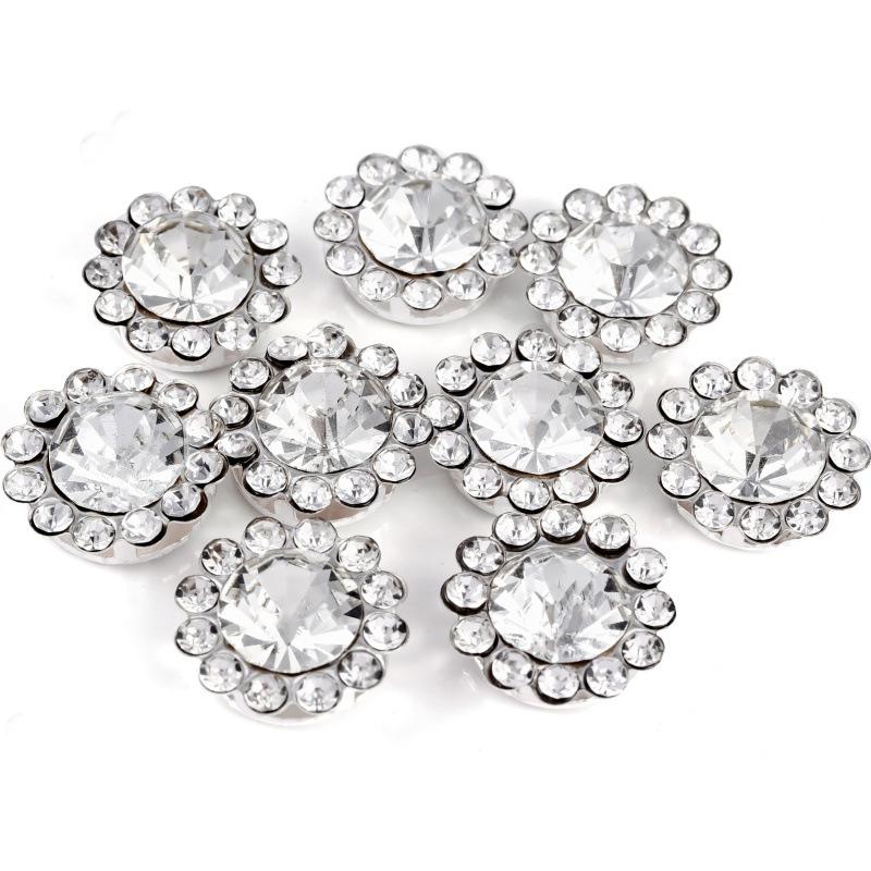 Sun Flower Claw Diamond, Glass Flower-Shaped Rhinestone Buckle Hand Seam Diamond, Round Flower Plate Grab Diamond Diy Jewelry Button Decoration