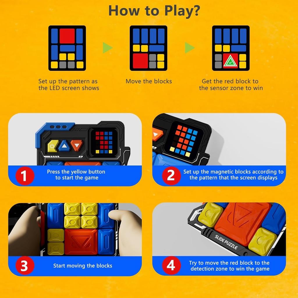 Super Slide Escape Game Portable Fidget Toy 500+ Challenges Brain Game Magnet Automatic Logical Thinking Kids Gift