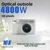 HD Retro CCD Digital Camera, Front and Rear Dual Camera Selfie, Mini Mirrorless Style, Compact for Students & Beginners, Pocket Cam