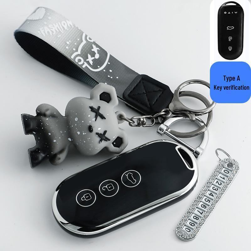 Protective Case & Clip for AITO M5/M7/M5EV Key Fob, Car Card, NFC Smart Remote