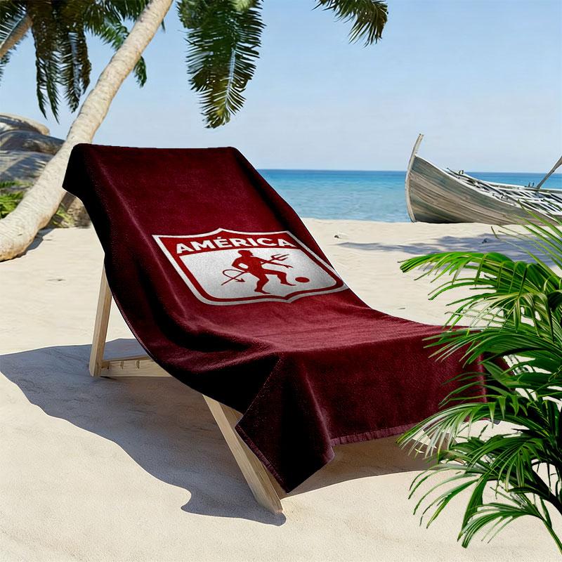 America de Cali Print Beach Towel, Large Soft Quick Dry Towel for Beach Camping Swimming