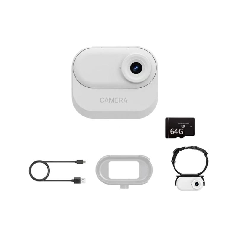 Magnetic Charging Mini Camera 1080p High-Definition Wearable Action Camera For pet Cycling Vlogging With Adjustable Collar