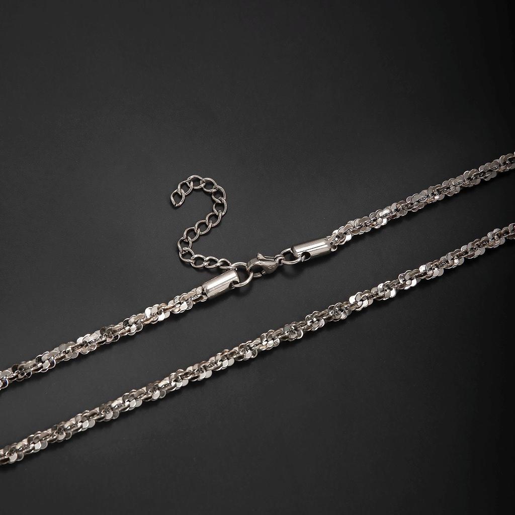 Stainless Steel Butterfly Twist Chain Necklace - Simple, Fashionable, Light Luxury Design
