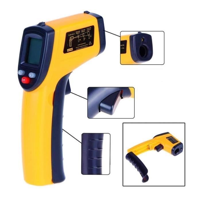 Infračervený teploměr - COBYE - Laser - Teplota -50 až 400°C - Podsvícený LCD displej