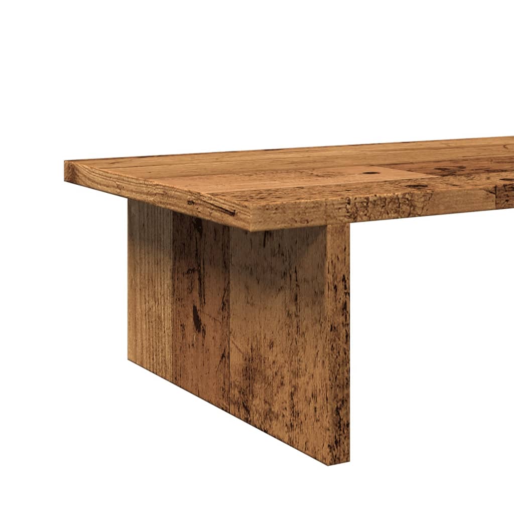 Monitor Stand Rustic Wood Look 100 X 27 X 15 Cm Engineered Wood