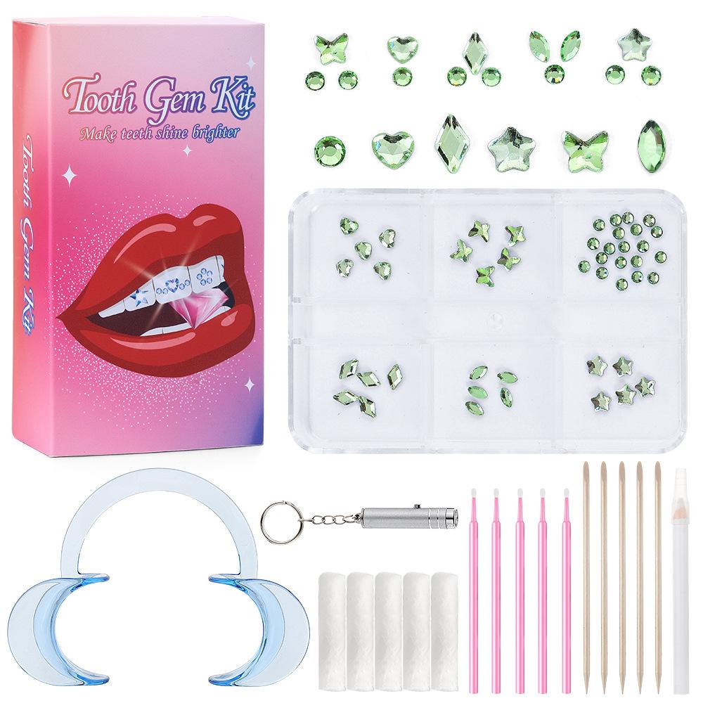 Dental Diamond Tooth Decoration, Tooth Diamond Tool Diy Set, Tooth Sticker, Diamond Love Horse Eye Decoration