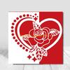 F26C Valentines Day Heart Flowers Metal Cutting Dies Stencil DIY Scrapbooking Album Paper Card Template Mold Embossing Craft
