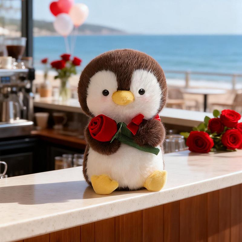 Cute Rose Bear Plush Toy Stuffed Animal Doll Bear in the Cupcakes Funny Two-in-One Valentines Day Birthday Anniversary Present