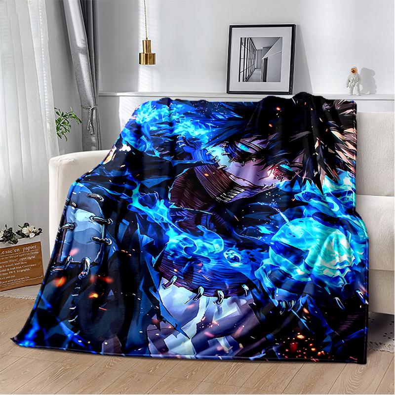 3D My Hero Academia Deku Bakugou Cartoon Anime Blanket,Soft Throw Blanket for Home Bedroom Bed Sofa Travel Picnic Cover Kids