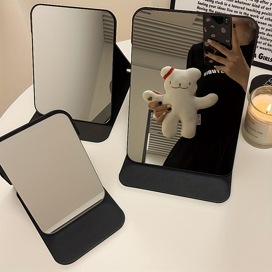 Portable Folding Makeup Mirror with Frame Desktop Vanity Mirror for Dorm, Office, or Home Use, On-the-Go Touch-Ups