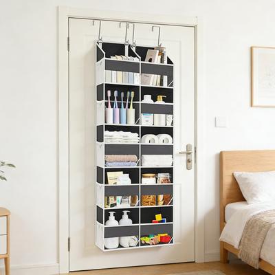 Over The Door Organizer 5-Tier Hanging Storage Bag Behind Door 10 Compartments Over Door Organizer for Dorm Small Apartment