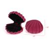 Velvet Jewelry Box Shell Shape Wedding Ring Box Organizer Storage Display Packaging Case Holder Gift Accessories 4 Colors